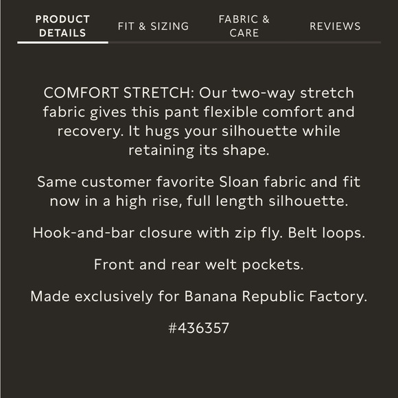 BNWT Banana Republic High Rise Sloan Fit Pants - Picture 7 of 9